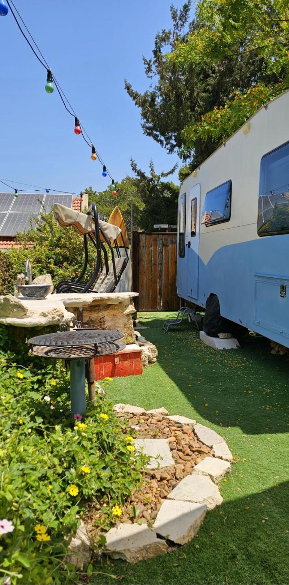 Cozy Seaview Glamping Caravan HaBonim Exterior photo